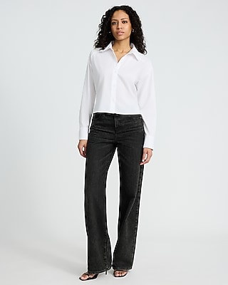 Poplin Cropped Boyfriend Portofino Shirt