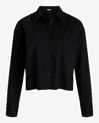 Poplin Cropped Boyfriend Portofino Shirt