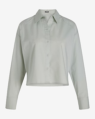 Poplin Cropped Boyfriend Portofino Shirt