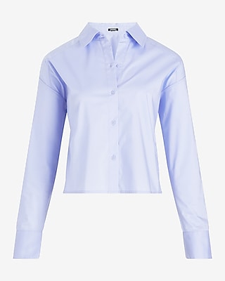 Poplin Cropped Boyfriend Portofino Shirt