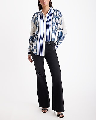 Printed Boyfriend Portofino Shirt