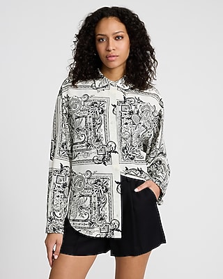 Printed Boyfriend Portofino Shirt