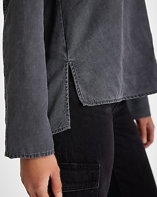 Half Button Up Front Pocket Shirt - image 3
