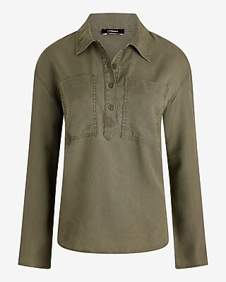 Half Button Up Front Pocket Shirt - thumbnail 5