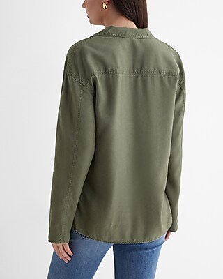 Half Button Up Front Pocket Shirt - thumbnail 3