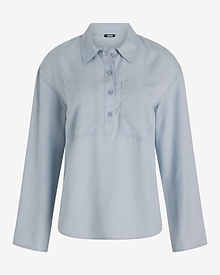 Half Button Up Front Pocket Shirt - image 4