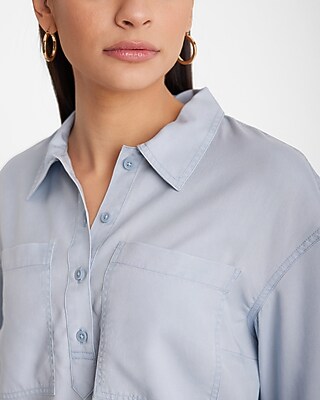 Half Button Up Front Pocket Shirt - image 2