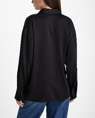 Satin Boyfriend Portofino Shirt - image 2