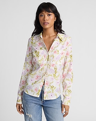Georgette Printed Relaxed Portofino Shirt