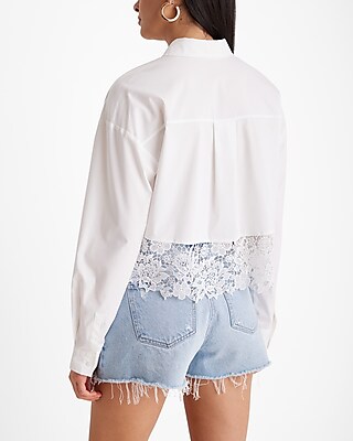 EX CROPPED LACE BF PORTOFINO 9710583:PITCH BLACK:M