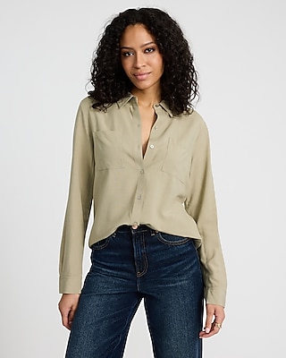 Lightweight Rayon Double Pocket Portofino Shirt