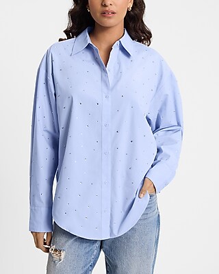 Embellished Boyfriend Portofino Shirt