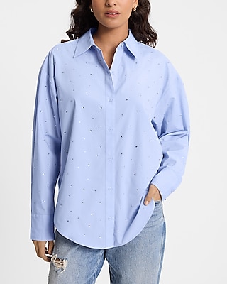 Embellished Boyfriend Portofino Shirt