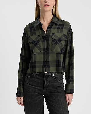 Faux Leather Cropped Shirt | Ardene