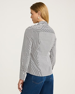 Stretch Cotton Poplin Striped Essential Shirt