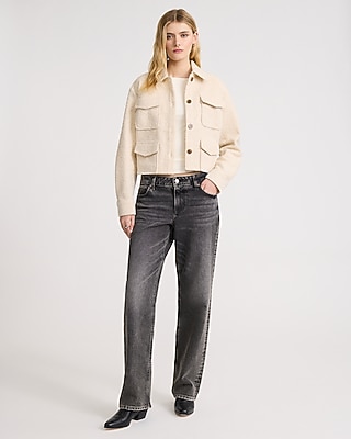 Boucle Four Pocket Cropped Jacket - image 4