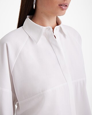 Cropped Oversized Button Up Shirt