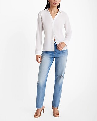 Slim V-Neck Portofino Shirt