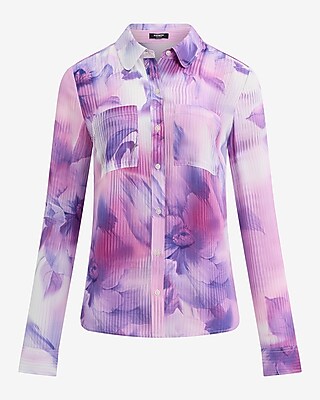 Floral Double Pocket Portofino Shirt