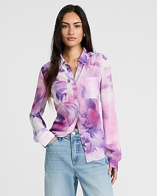 Floral Double Pocket Portofino Shirt
