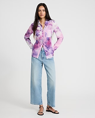 Floral Double Pocket Portofino Shirt
