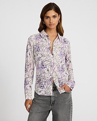 Georgette Floral Portofino Shirt