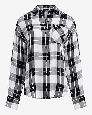 Plaid Boyfriend Portofino Shirt