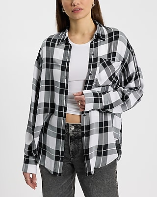 Plaid Boyfriend Portofino Shirt