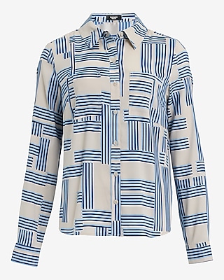 Printed Double Pocket Portofino Shirt