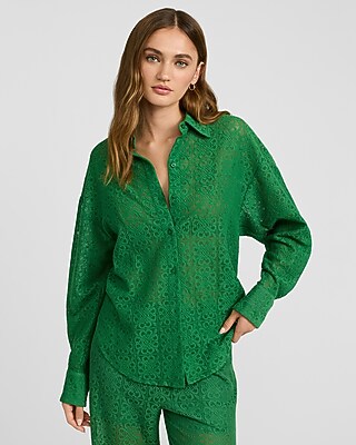 Tile Lace Boyfriend Portofino Shirt
