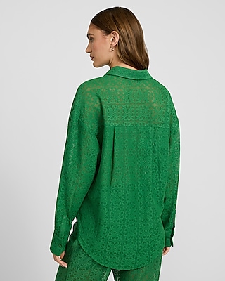 Tile Lace Boyfriend Portofino Shirt