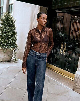 Sheer Lace Essential Shirt