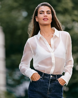Sheer Crepe Portofino Shirt