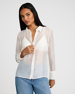 Sheer Crepe Portofino Shirt