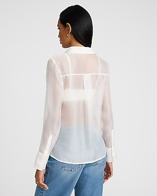 Sheer Crepe Portofino Shirt