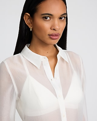 Sheer Crepe Portofino Shirt