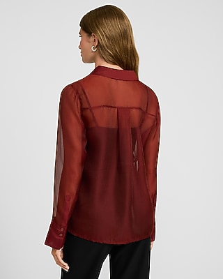 Sheer Crepe Portofino Shirt