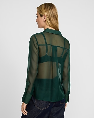 Sheer Crepe Portofino Shirt