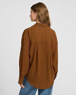 Zebra Burnout Boyfriend Shirt