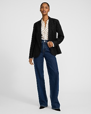 Metallic Satin Striped Polka Dot Portofino Shirt