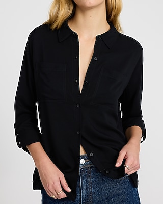 Twill Double Patch Pocket Utility Portofino Shirt