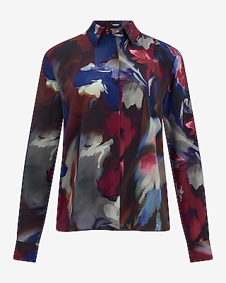 Abstract Floral Portofino Shirt