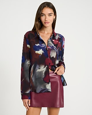 Abstract Floral Portofino Shirt