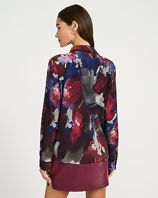 Abstract Floral Portofino Shirt