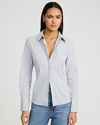 Stretch Cotton Striped Essential Shirt