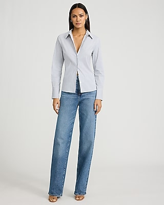 Stretch Cotton Striped Essential Shirt