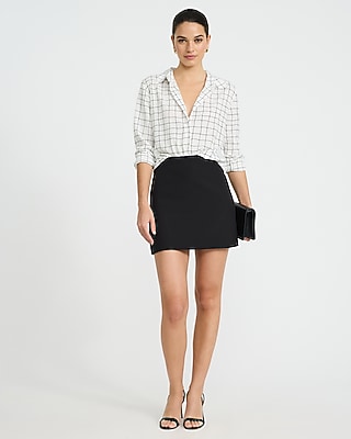 Plaid Rolled Sleeve Portofino Shirt