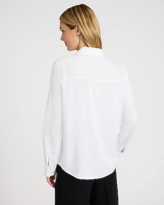 Twill Double Flap Pocket Rolled Sleeve Utility Portofino Shirt