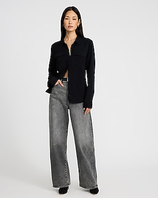 Twill Double Flap Pocket Utility Portofino Shirt