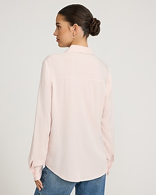 Twill Double Flap Pocket Rolled Sleeve Utility Portofino Shirt